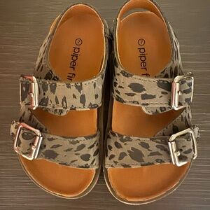 Piper Finn Kids Leopard Print Sandals